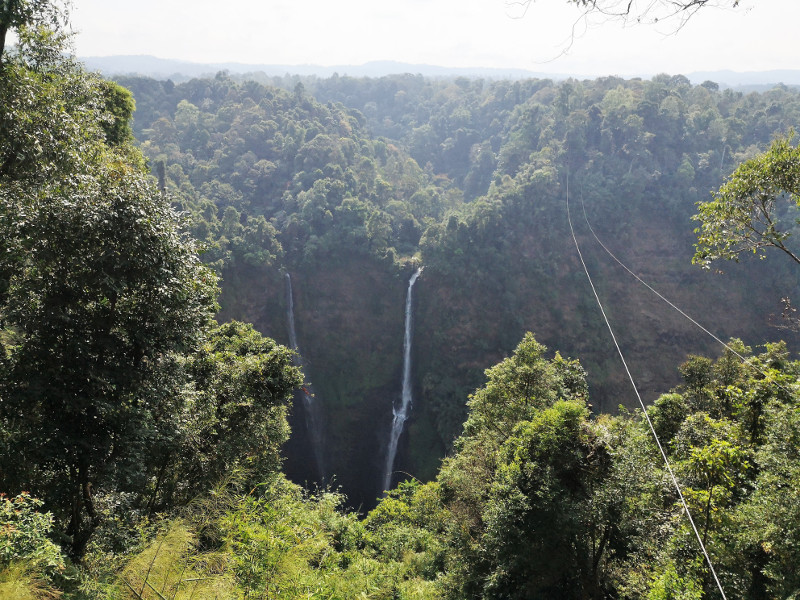 La cascata Tad fan nell'altopiano del Bolaven