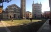 La piazza duomo a Parma